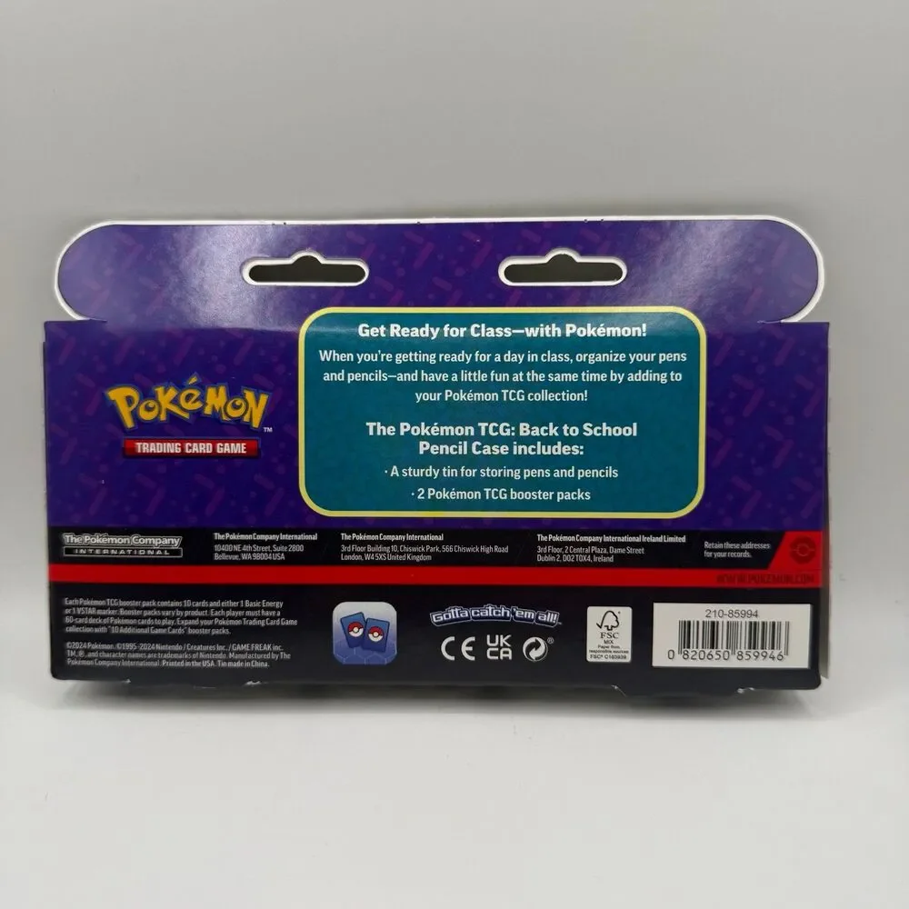 Pokemon Trading Card Game Charizard Pencil Case with 2 Booster Packs *NEW*
